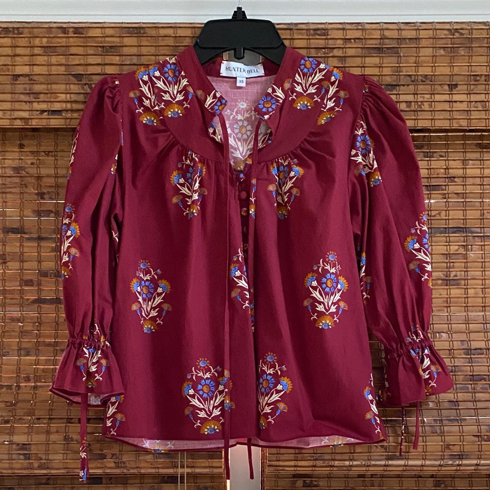Hunter Bell Blouse XS NWOT 100% Cotton